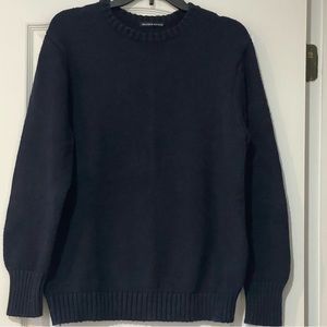 Brandy Melville Brianna Cotton Knit Crewneck Sweater in Navy